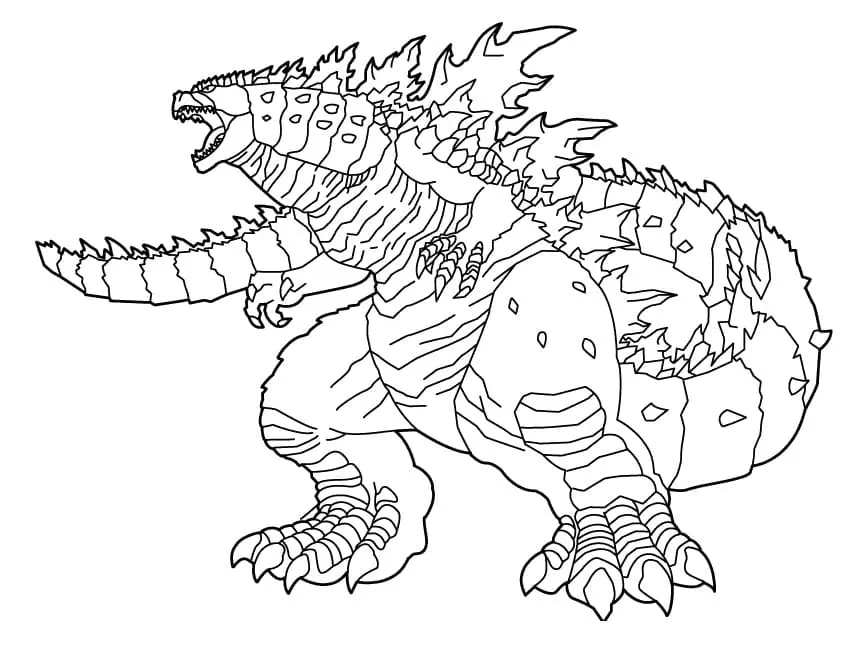 Godzilla Para Colorear 14