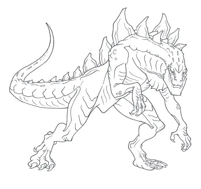Godzilla Para Colorear 16