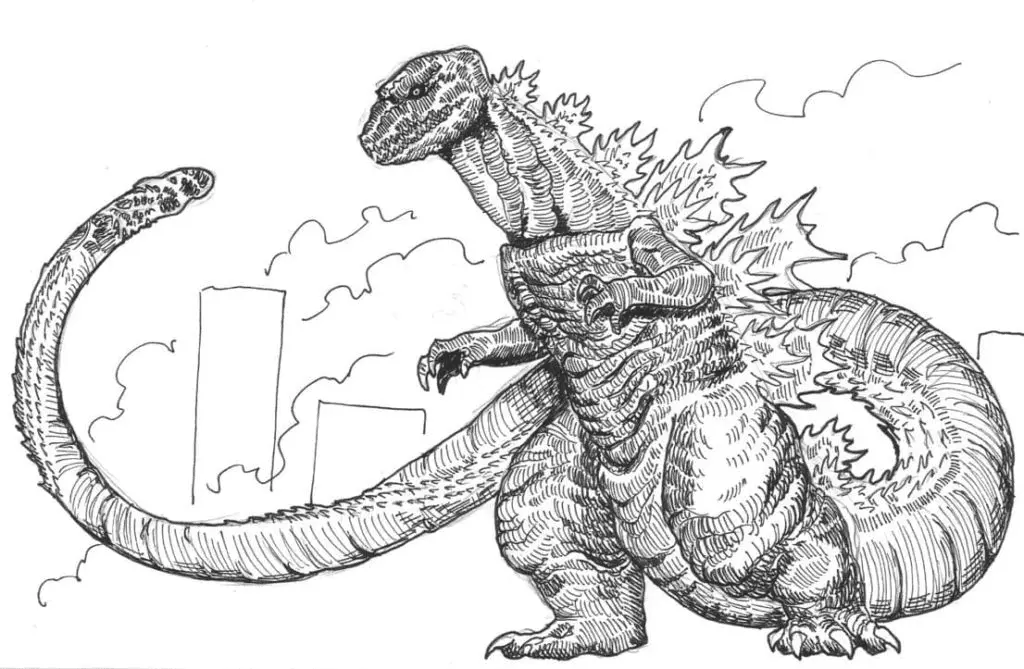 Godzilla Para Colorear 22