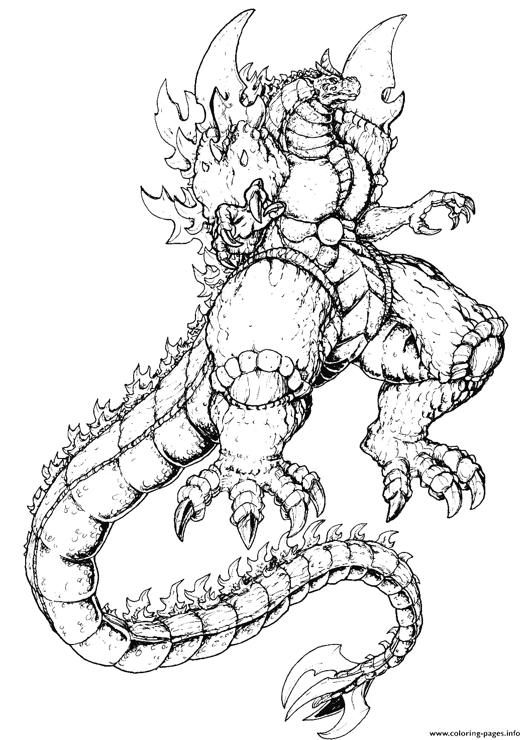 Godzilla Para Colorear 30