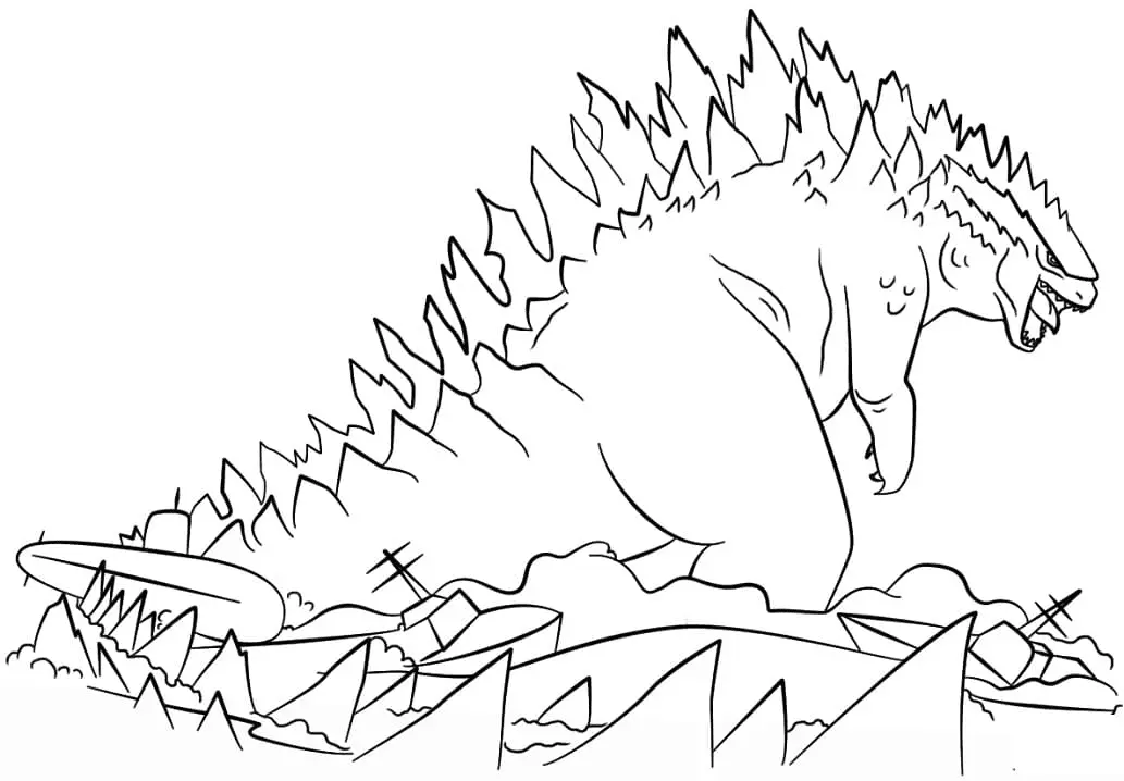 Godzilla Para Colorear 31