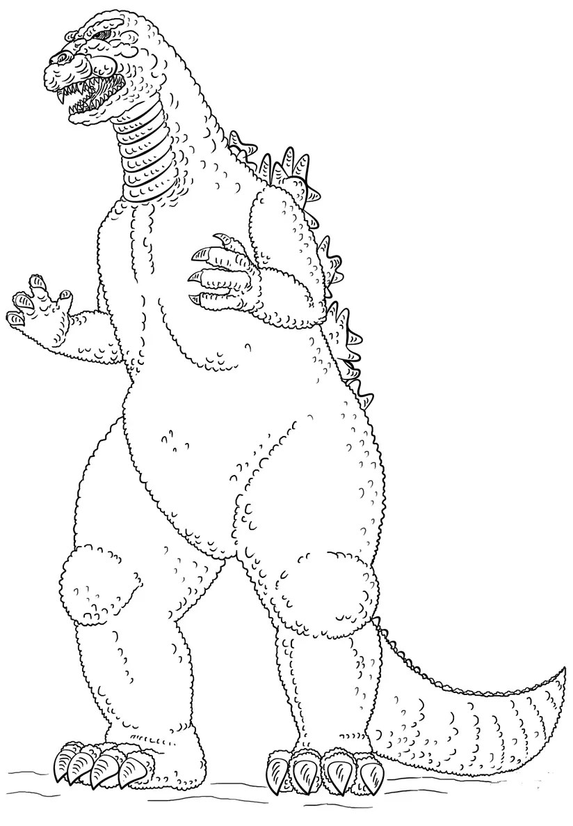Godzilla Para Colorear 39