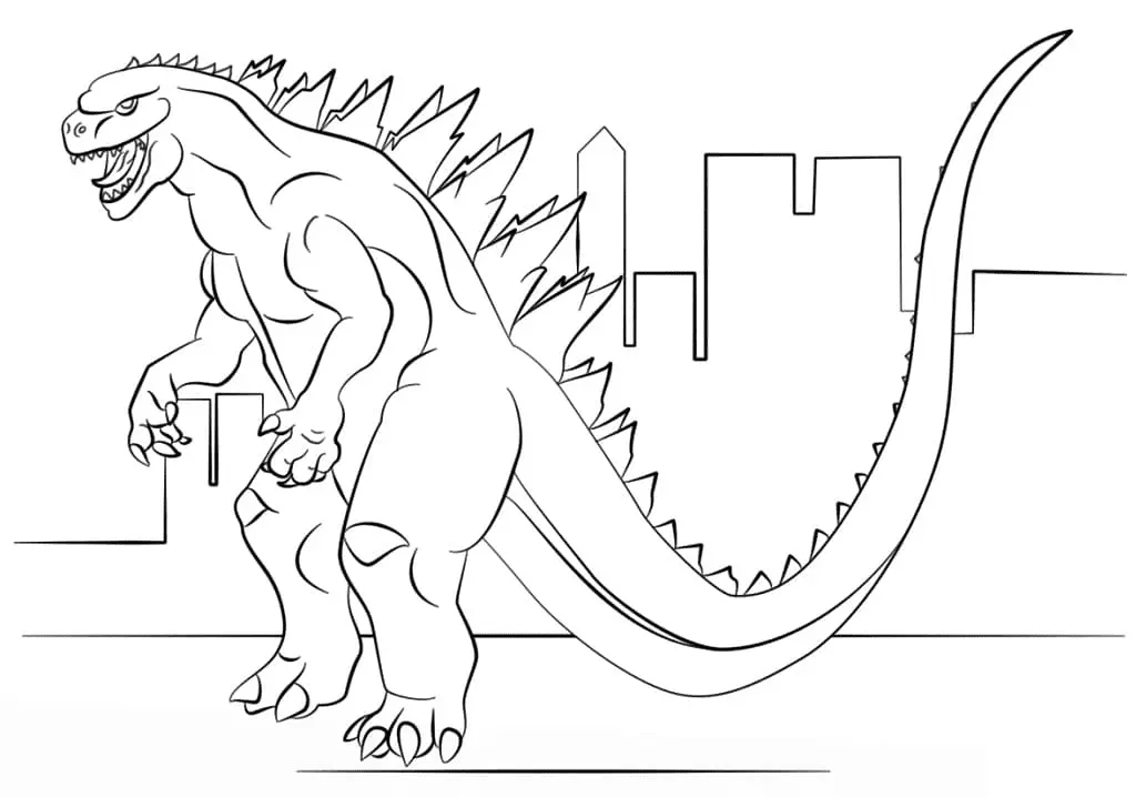 Godzilla Para Colorear 40