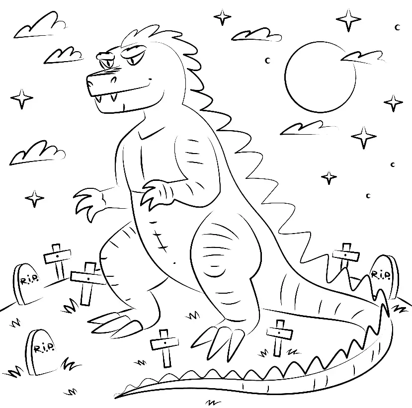 Godzilla Para Colorear 43