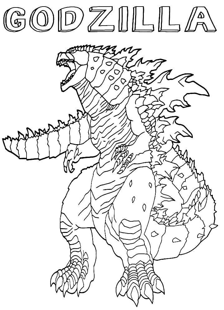 Godzilla Para Colorear 48
