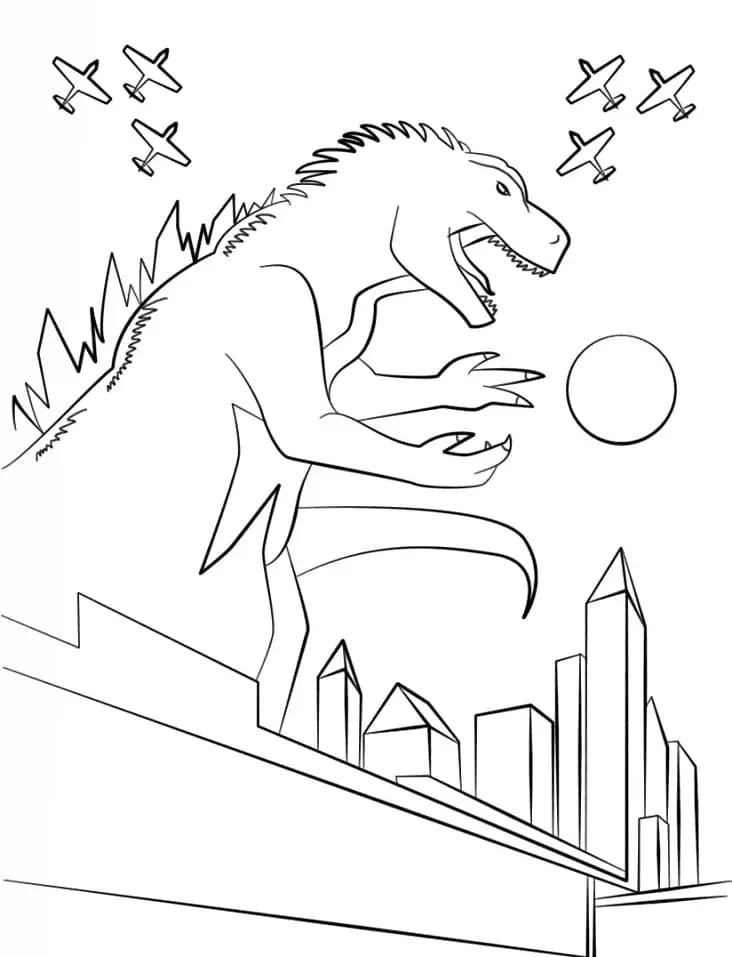 Godzilla Para Colorear 51