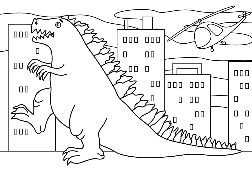 Godzilla Para Colorear 52