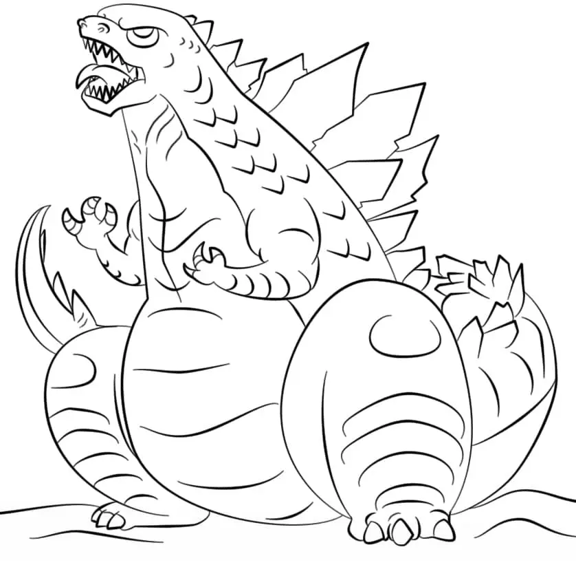 Godzilla Para Colorear 54