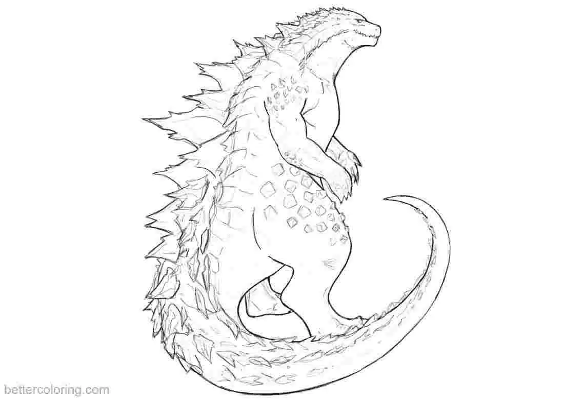 Godzilla Para Colorear 7