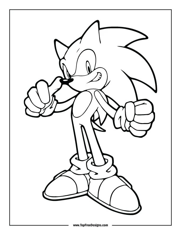 Golden Sonic Coloring Pages 11