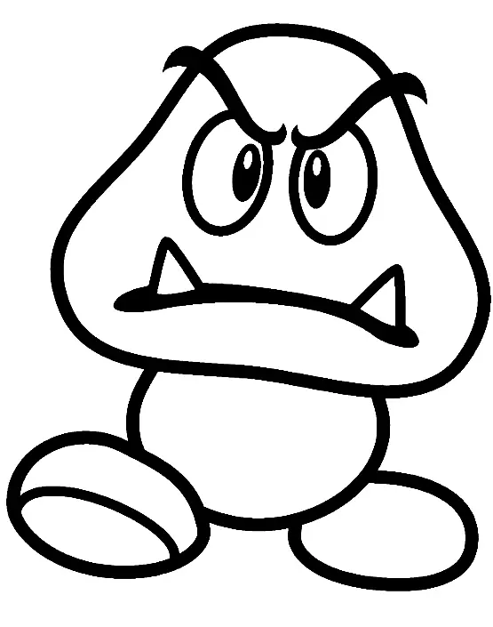 Goomba Coloring Pages 1