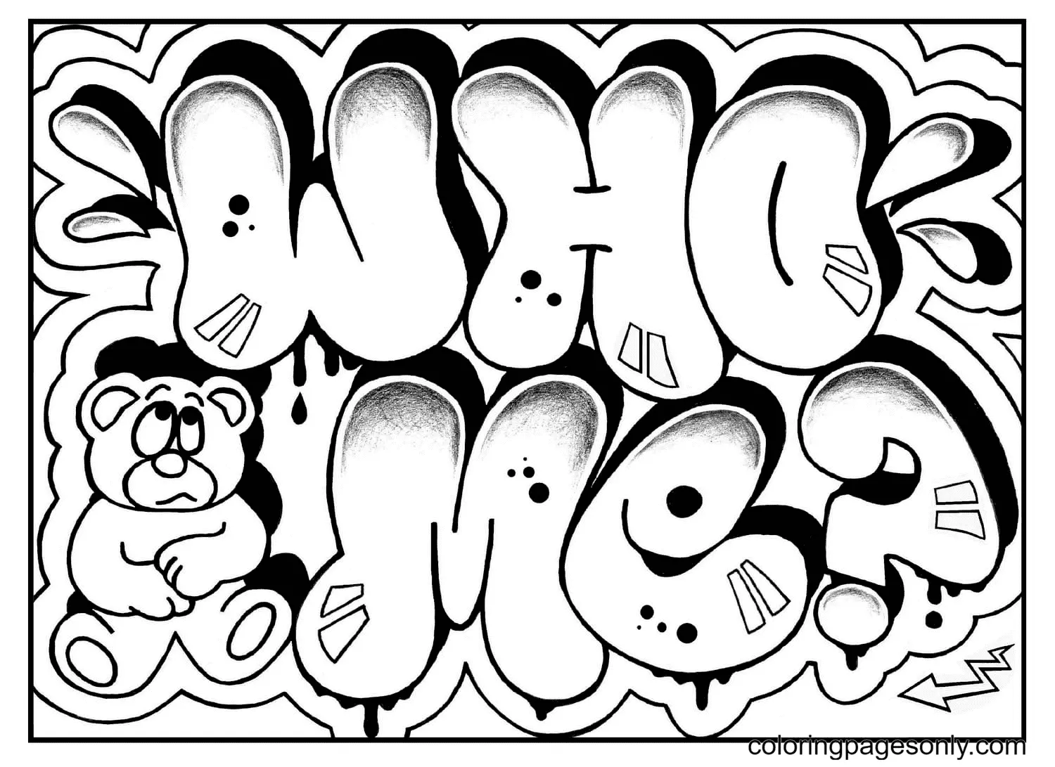 Graffiti Ausmalbilder 10