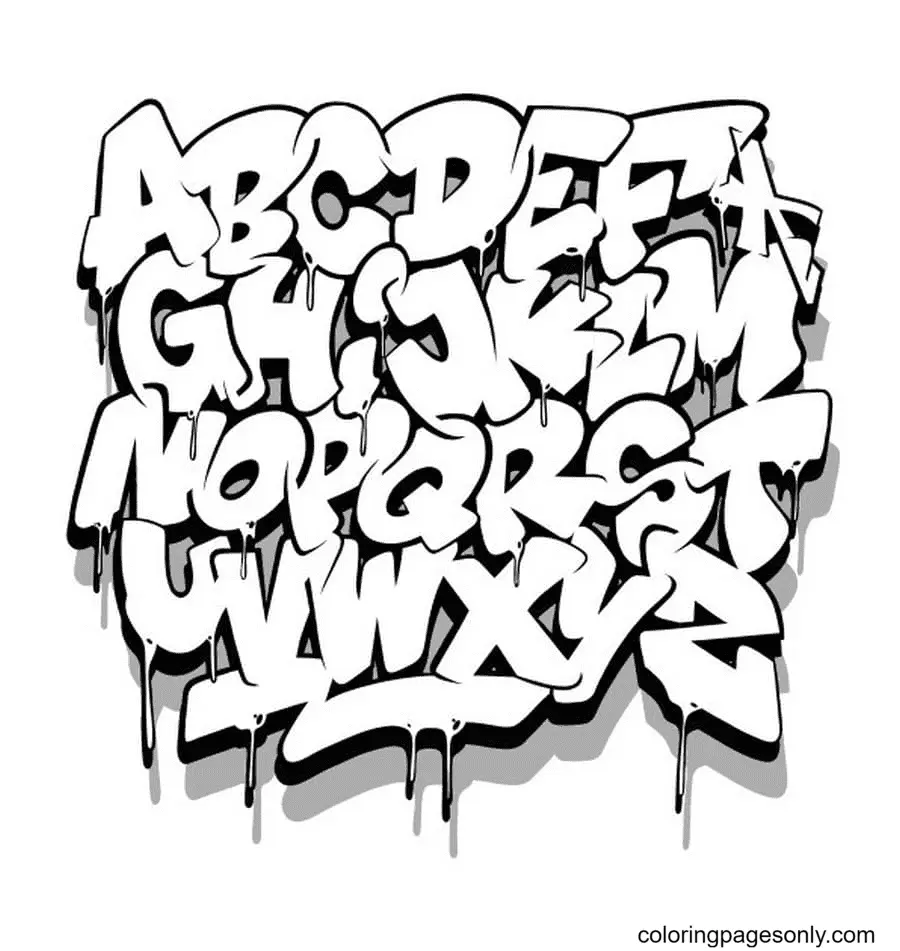 Graffiti Ausmalbilder 14