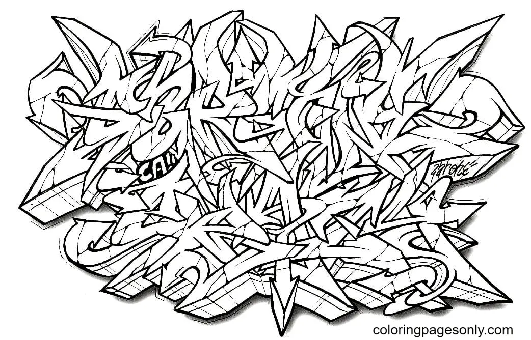 Graffiti Ausmalbilder 17