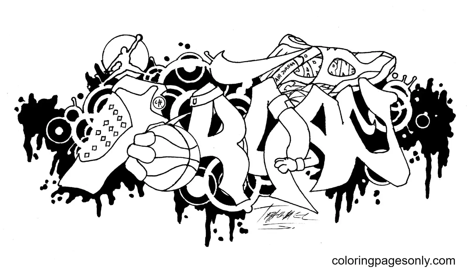 Graffiti Ausmalbilder 18