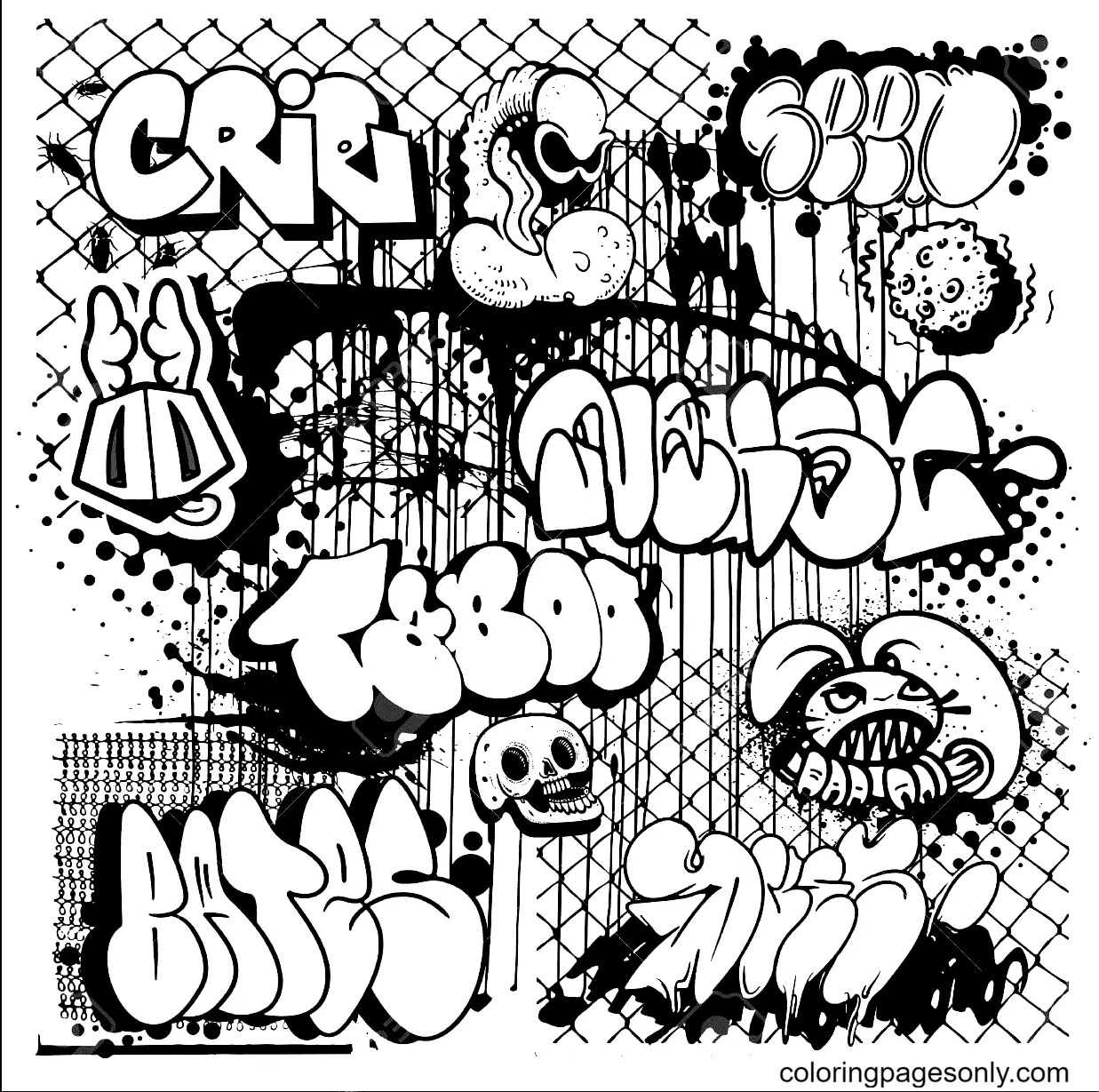 Graffiti Ausmalbilder 22
