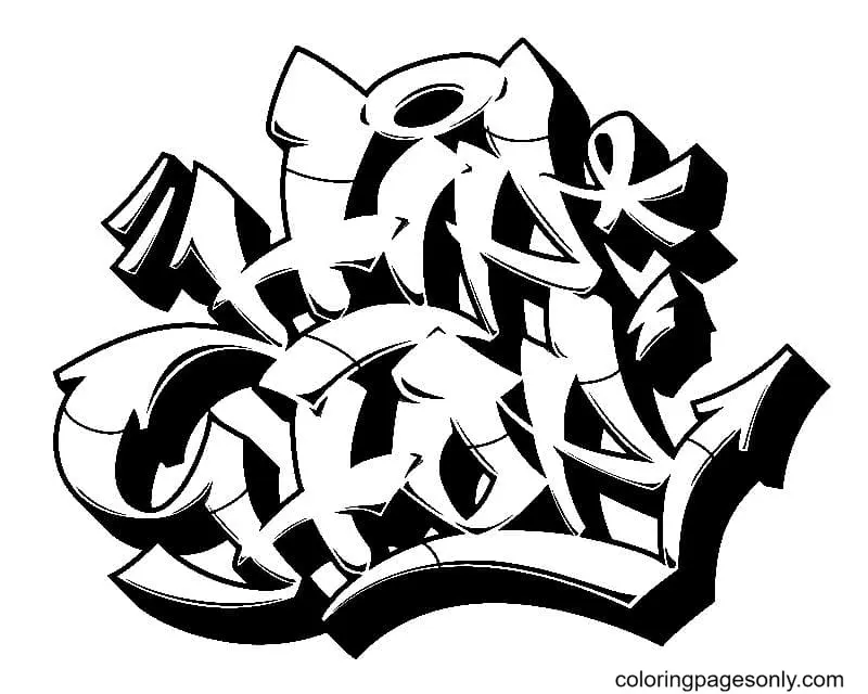 Graffiti Para Colorear 23