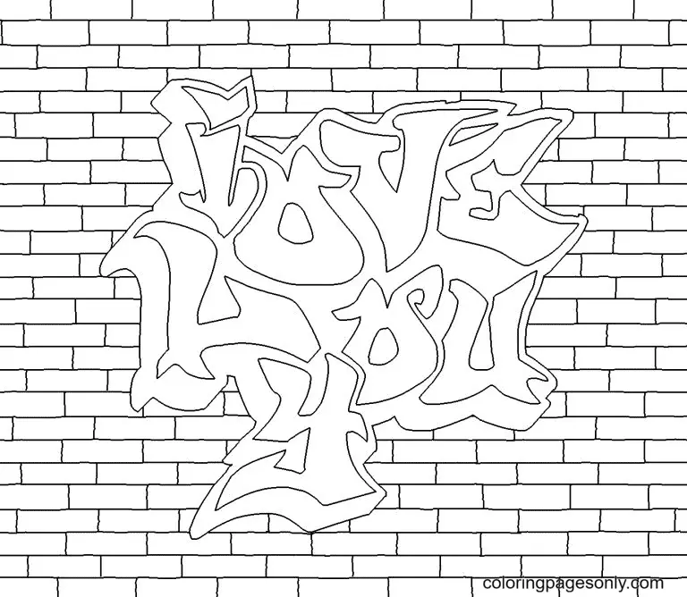 Graffiti Ausmalbilder 27