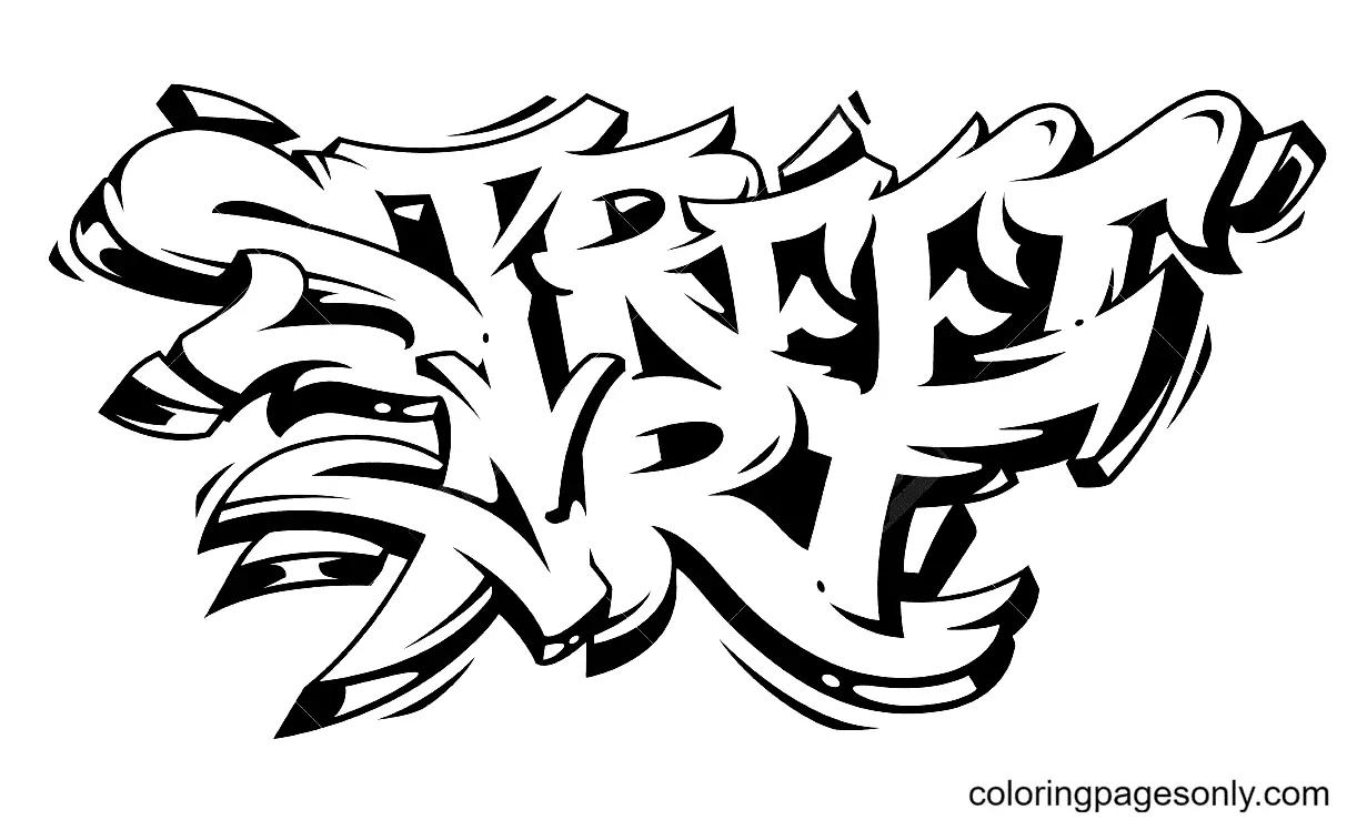 Graffiti Coloring Pages 3
