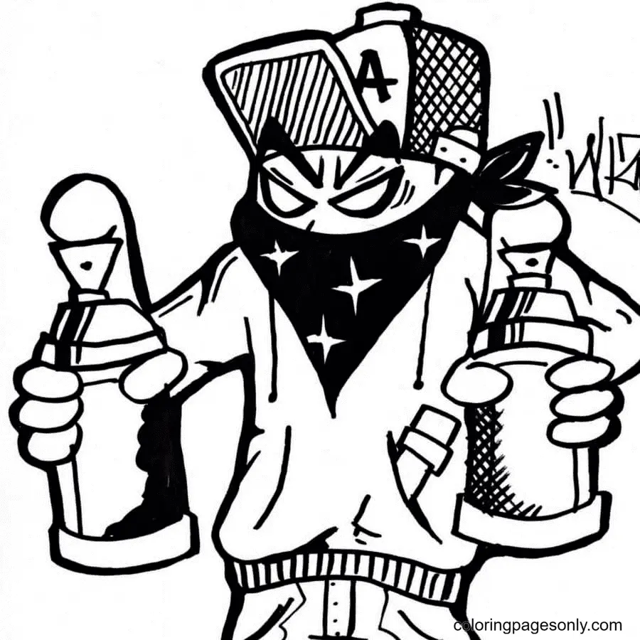 Graffiti Ausmalbilder 34