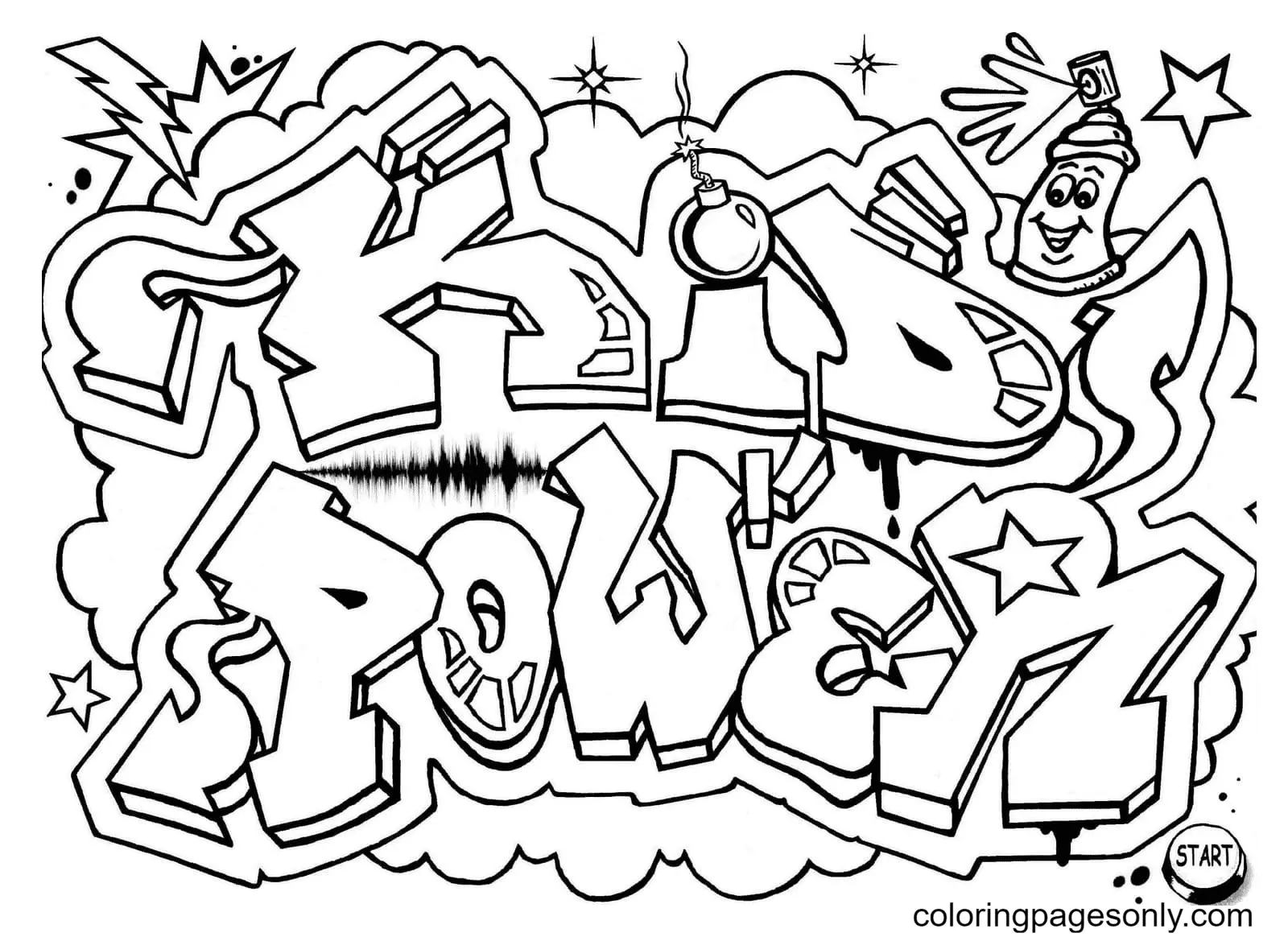 Graffiti Coloring Pages 37