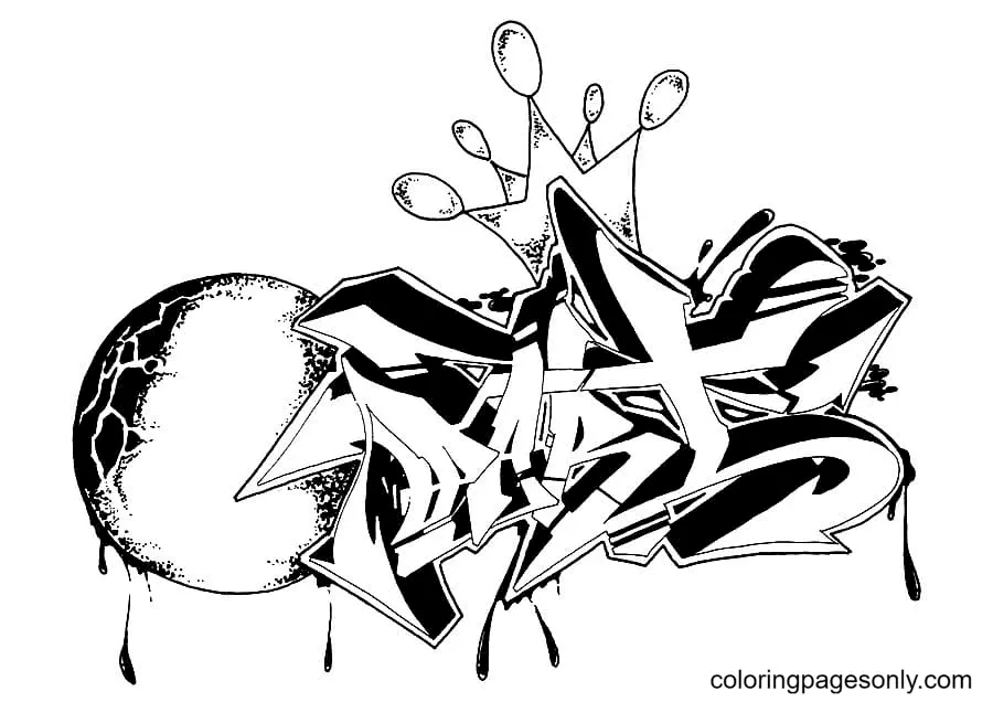 Graffiti Coloring Pages 39