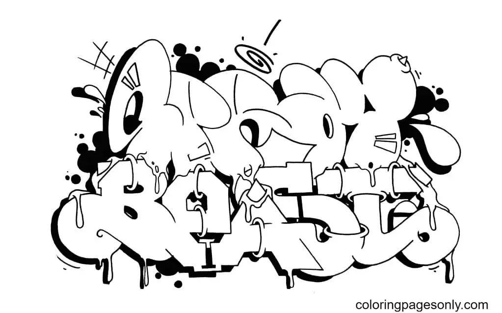 Graffiti Ausmalbilder 43
