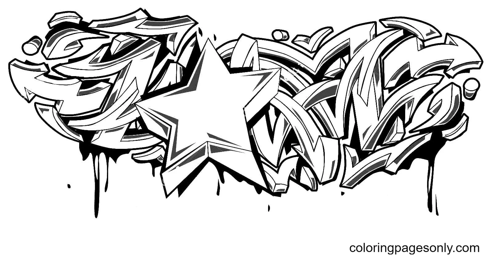 Graffiti Ausmalbilder 44