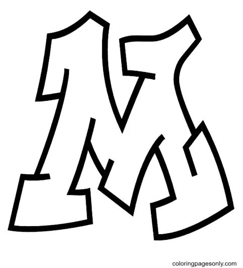 Desenhos de Graffiti Para Colorir 46