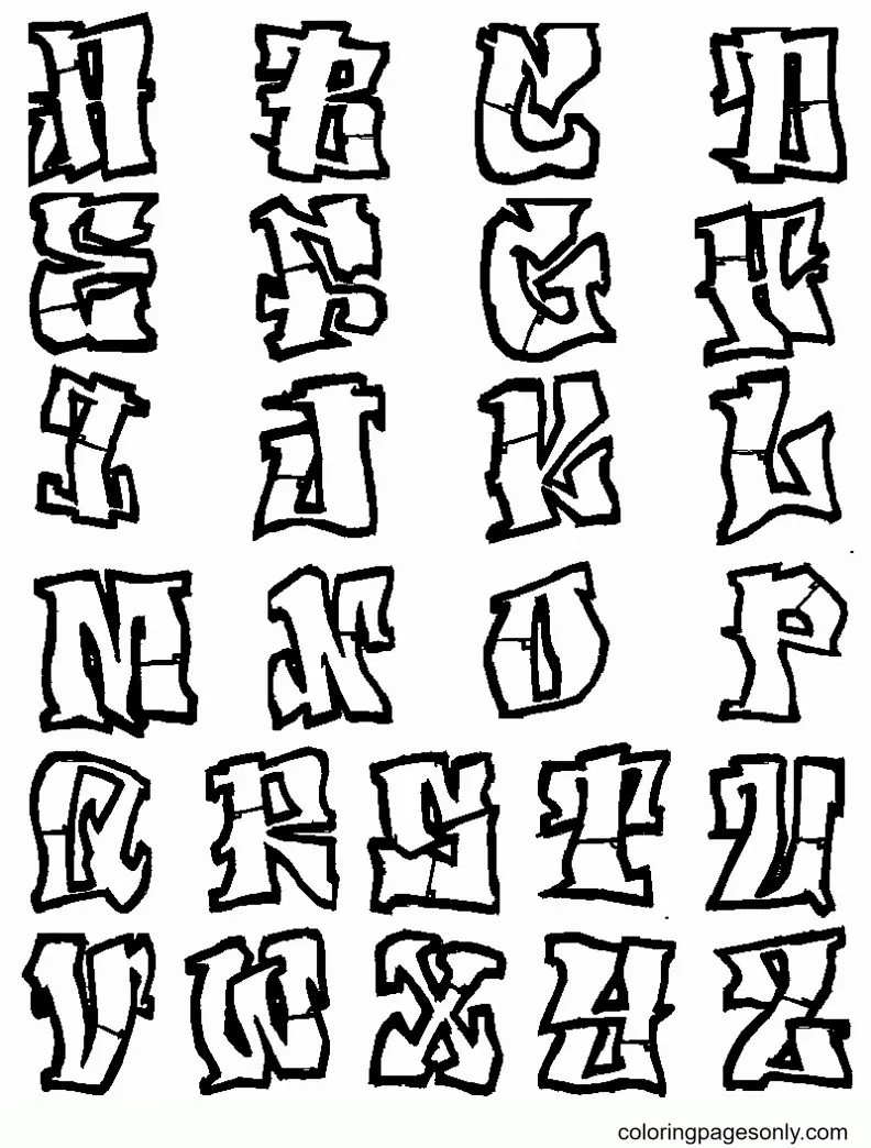 Graffiti Coloring Pages 5