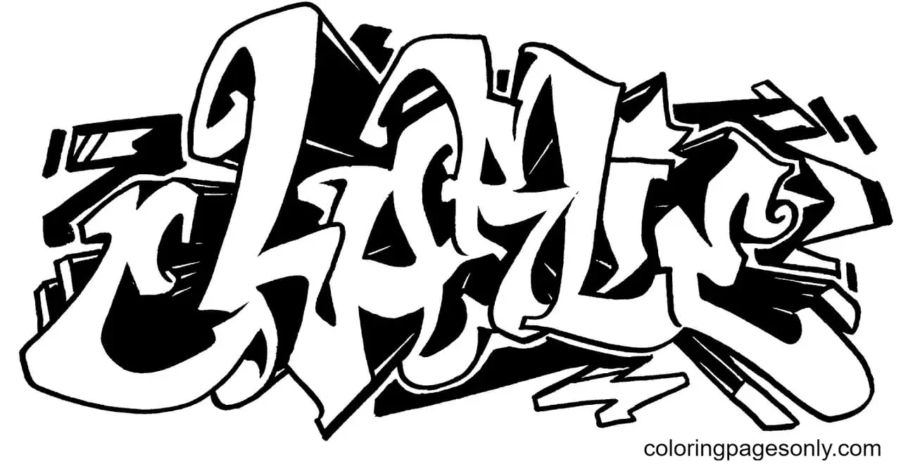 Graffiti Ausmalbilder 54