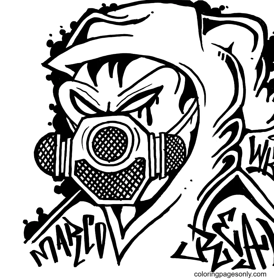 Graffiti Ausmalbilder 60