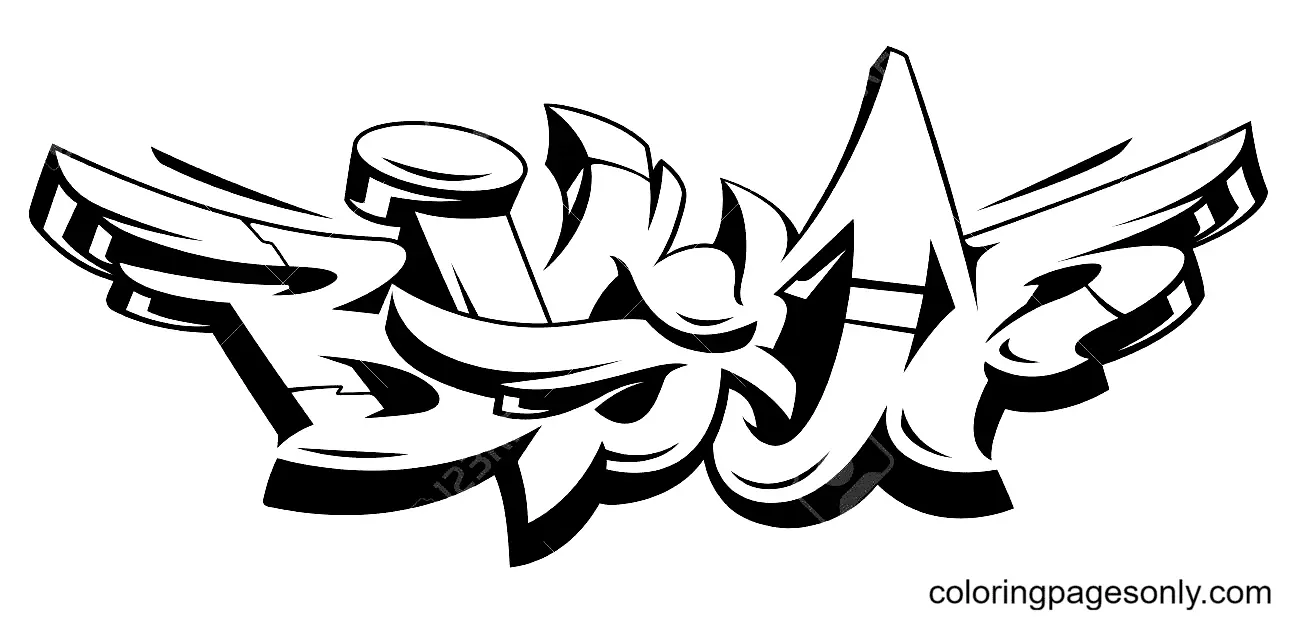 Graffiti Ausmalbilder 62