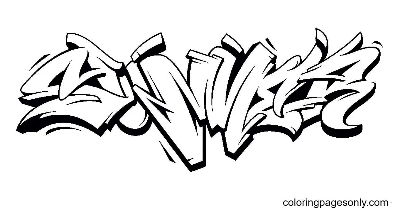 Graffiti Ausmalbilder 68