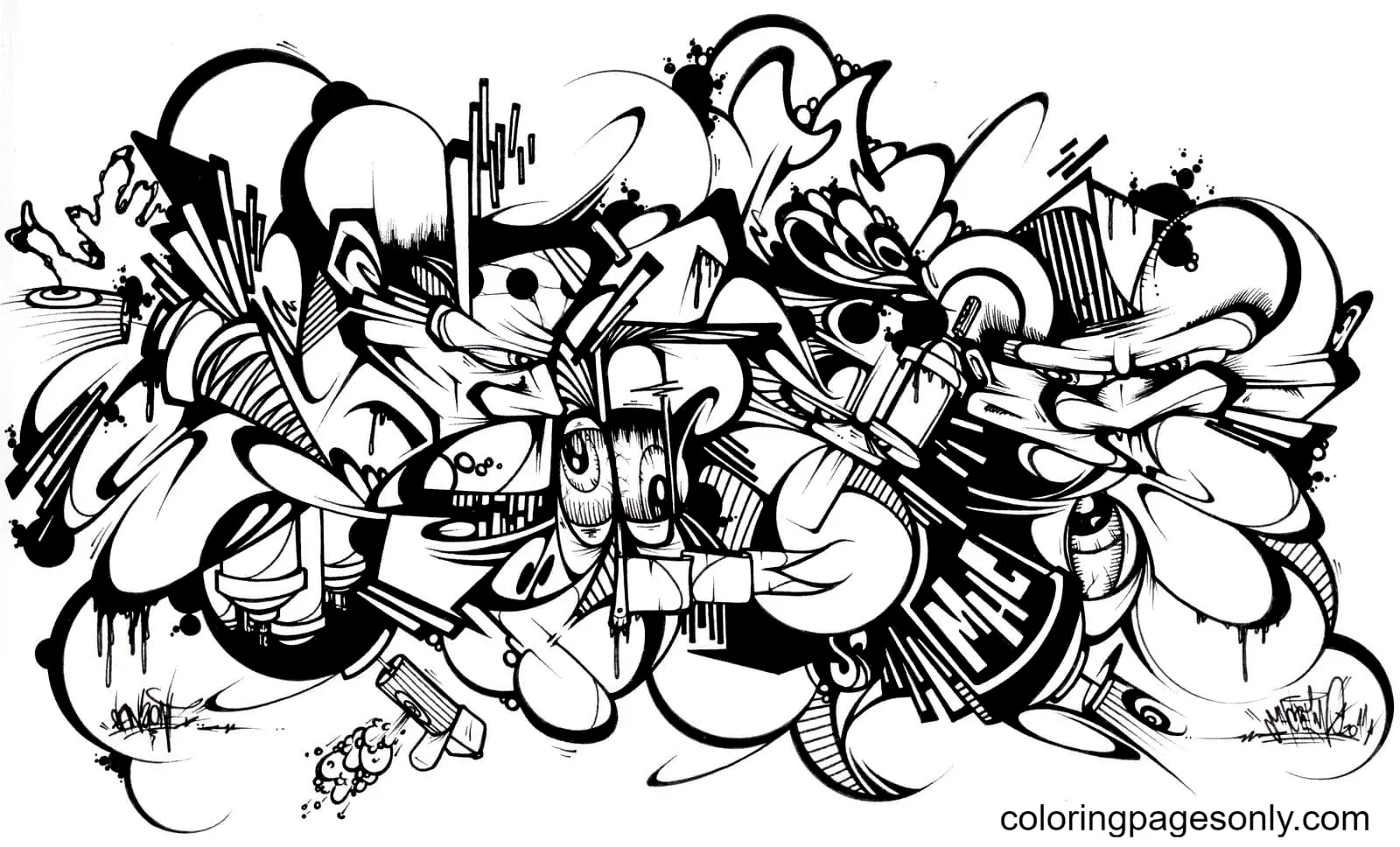 Graffiti Ausmalbilder 7