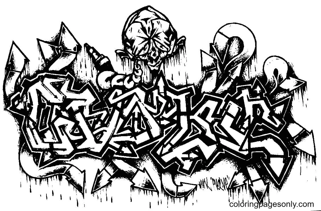 Graffiti Para Colorear 75