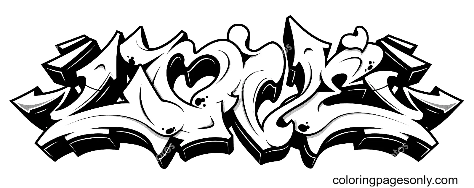 Graffiti Ausmalbilder 8