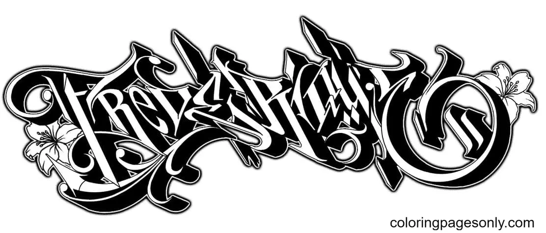 Graffiti Ausmalbilder 81