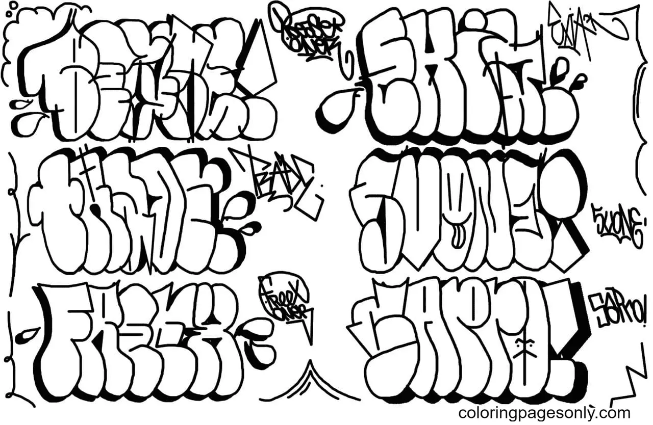 Graffiti Ausmalbilder 85