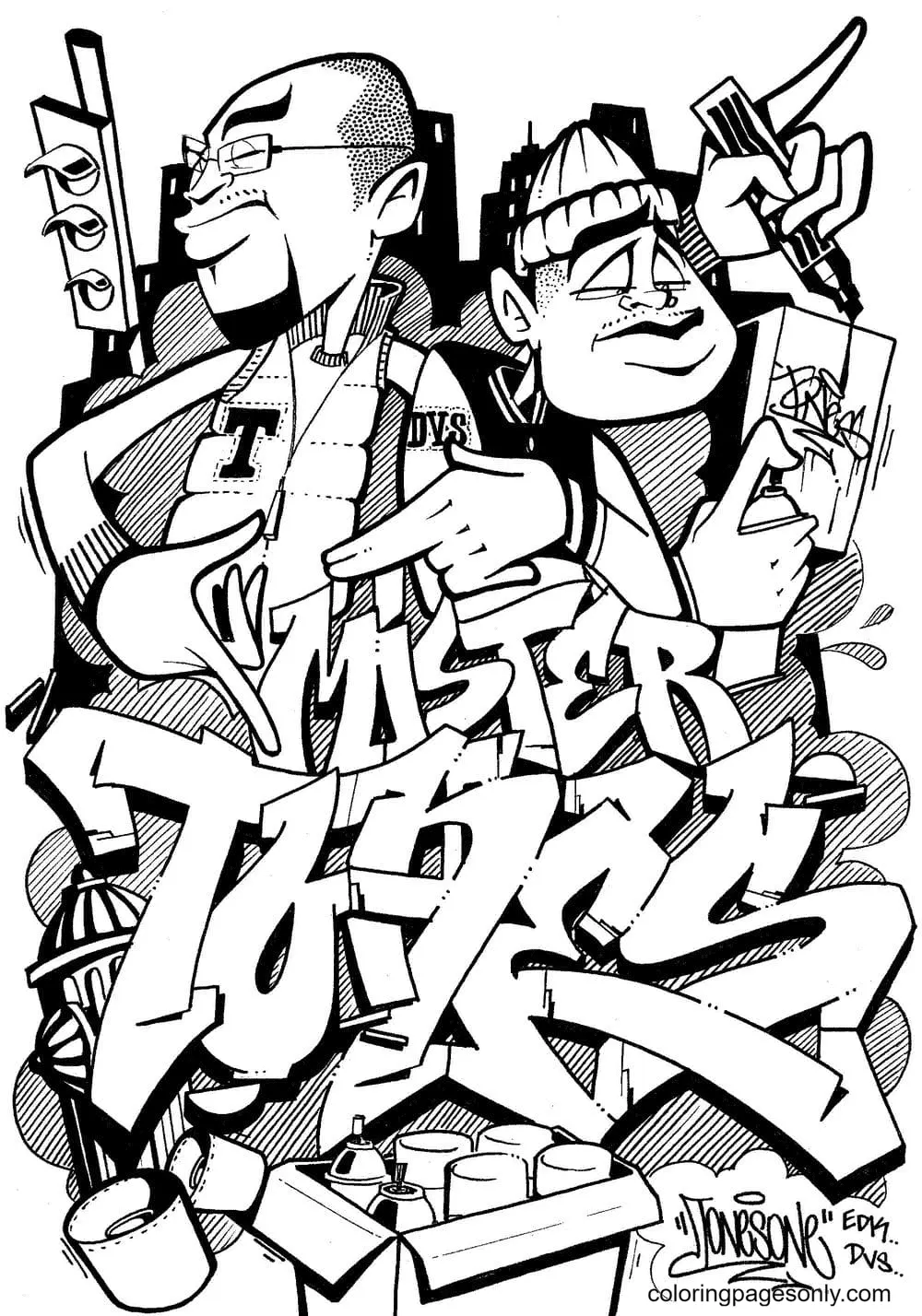 Graffiti Ausmalbilder 88