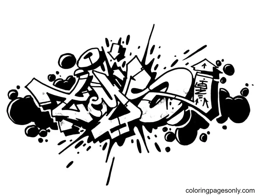 Graffiti Ausmalbilder 89