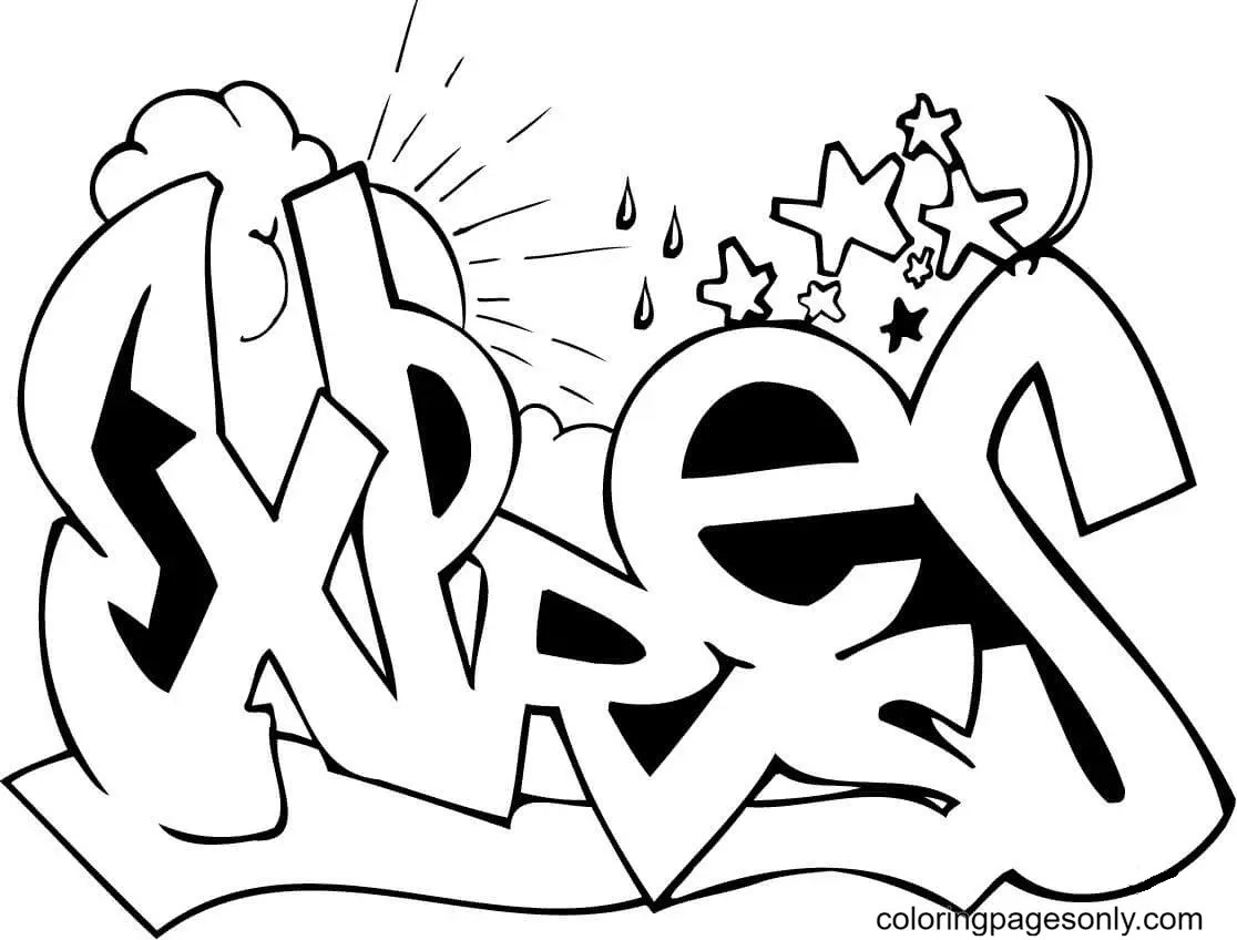Graffiti Ausmalbilder 92