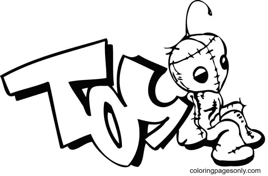 Graffiti Ausmalbilder 93
