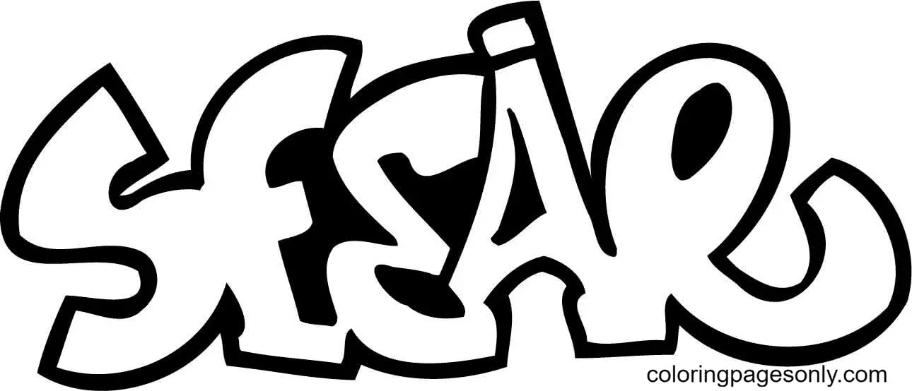 Graffiti Ausmalbilder 98