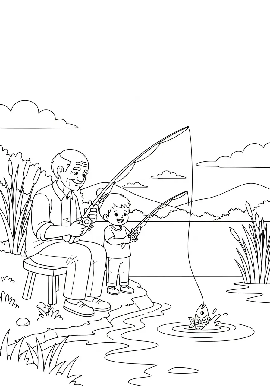 Grossvater Ausmalbilder 12