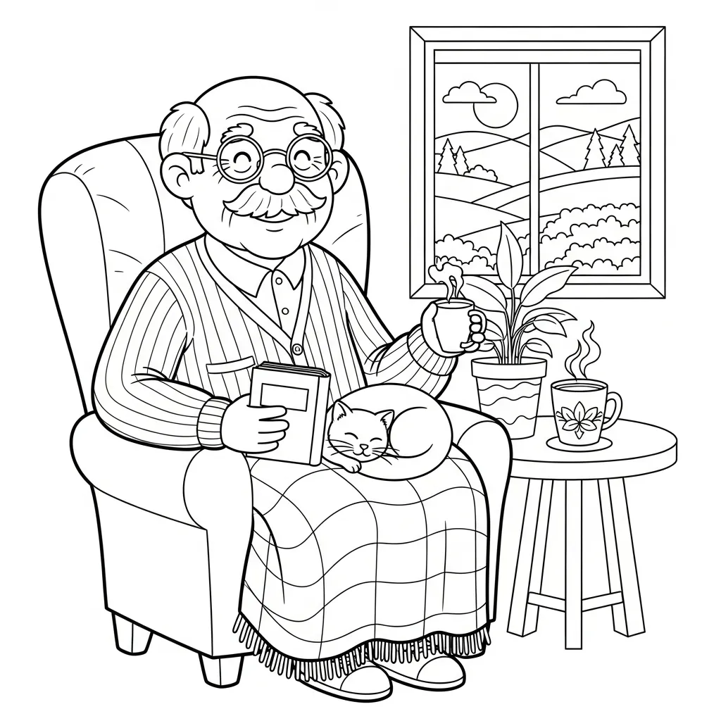 Grossvater Ausmalbilder 3