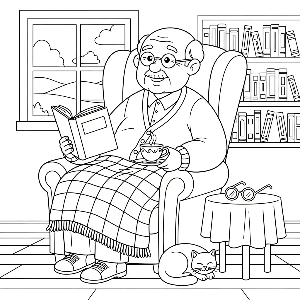 Grossvater Ausmalbilder 4