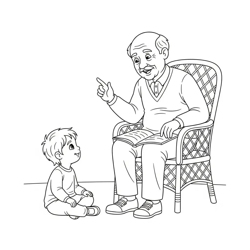 Grossvater Ausmalbilder 5