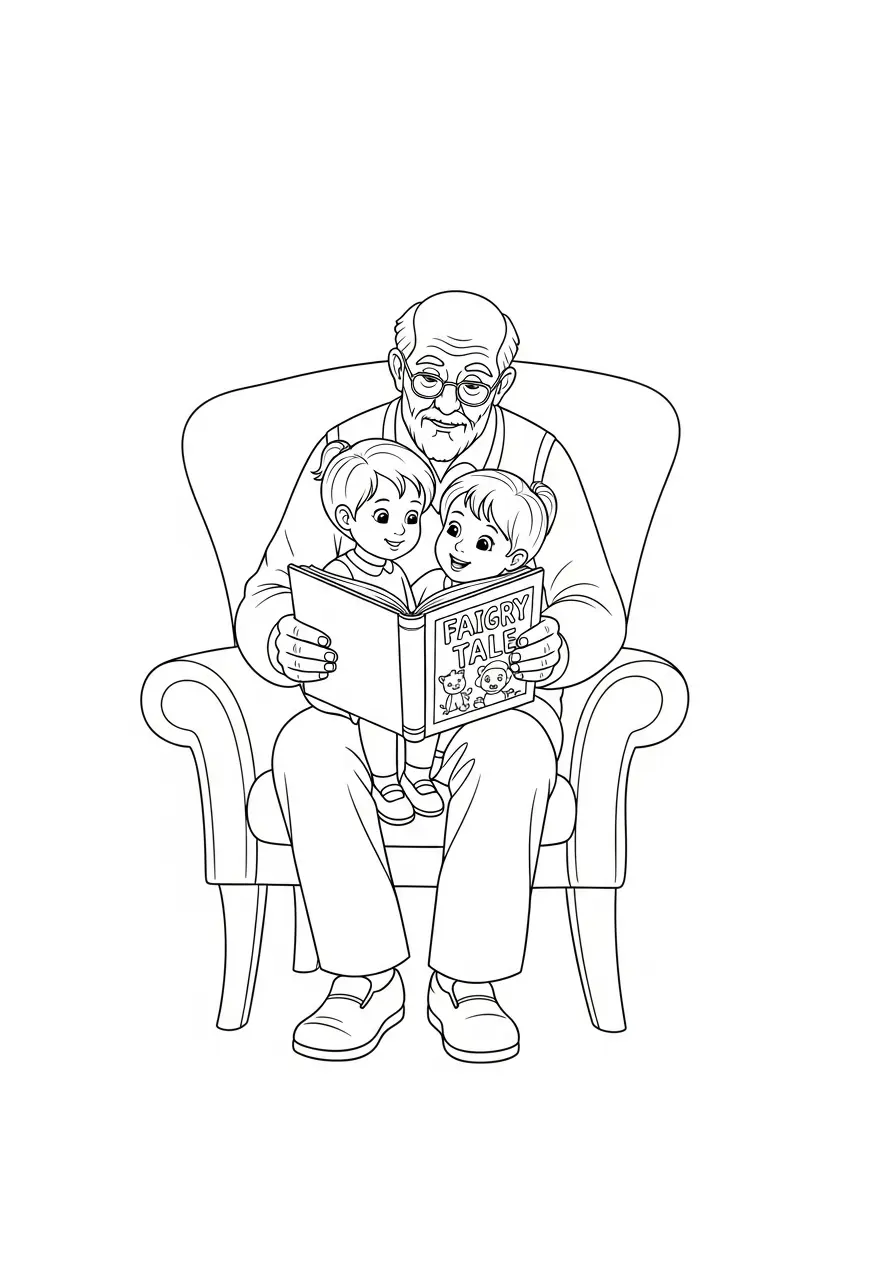 Grossvater Ausmalbilder 7