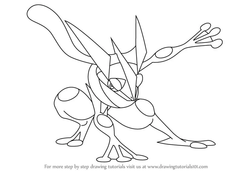 Greninja Para Colorear 15